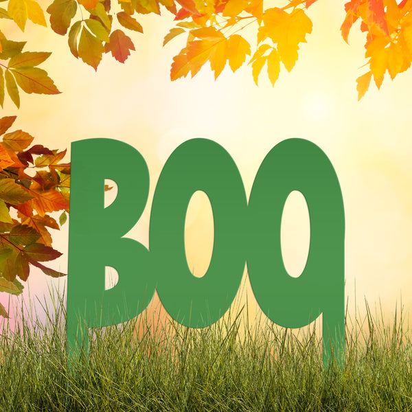 Halloween Decorations, Metal Boo Yard Stake, Outdoor Halloween Yard Stake