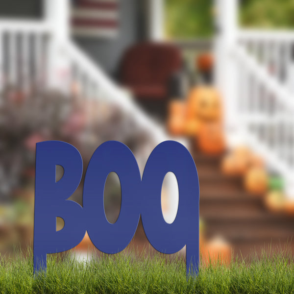 Halloween Decorations, Metal Boo Yard Stake, Outdoor Halloween Yard Stake