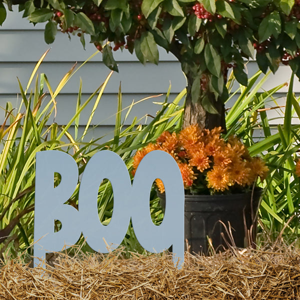 Halloween Decorations, Metal Boo Yard Stake, Outdoor Halloween Yard Stake