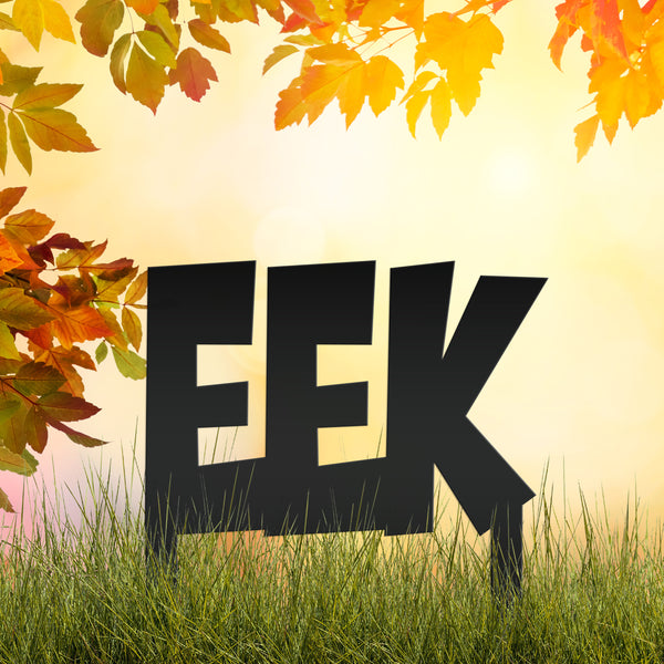 Outdoor Halloween Decorations, Eek Metal Yard Stake, Fun Halloween Decor for the Lawn