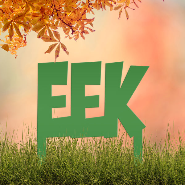 Outdoor Halloween Decorations, Eek Metal Yard Stake, Fun Halloween Decor for the Lawn