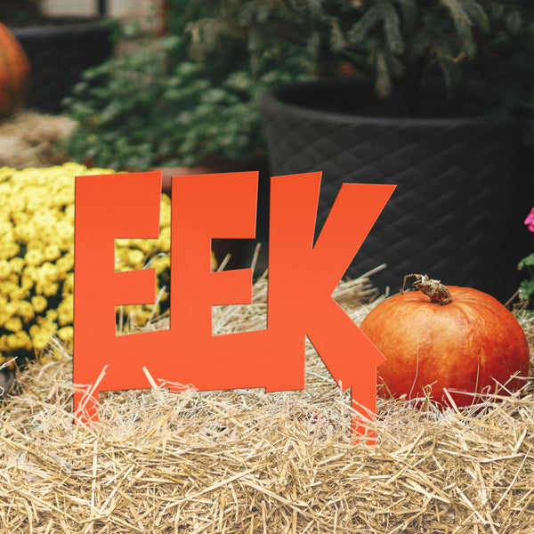 Outdoor Halloween Decorations, Eek Metal Yard Stake, Fun Halloween Decor for the Lawn