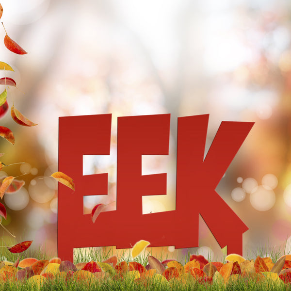 Outdoor Halloween Decorations, Eek Metal Yard Stake, Fun Halloween Decor for the Lawn