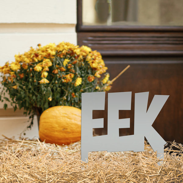 Outdoor Halloween Decorations, Eek Metal Yard Stake, Fun Halloween Decor for the Lawn