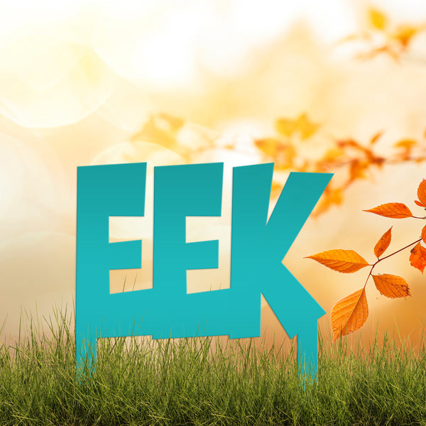 Outdoor Halloween Decorations, Eek Metal Yard Stake, Fun Halloween Decor for the Lawn