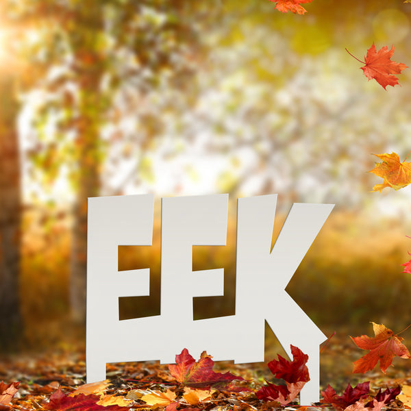 Outdoor Halloween Decorations, Eek Metal Yard Stake, Fun Halloween Decor for the Lawn