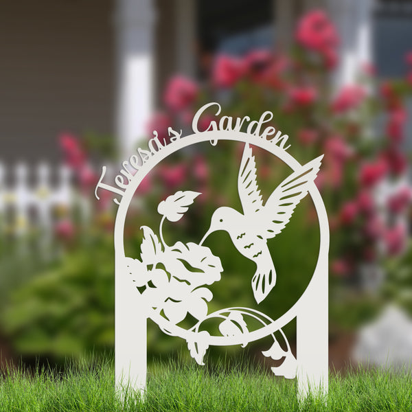 Customizable Metal Hummingbird Yard Stake - Mother's Day Gift-Personalized Mother's Day Gift for the Garden-Gardeners Gift-Garden Lovers -Gift for Grandma