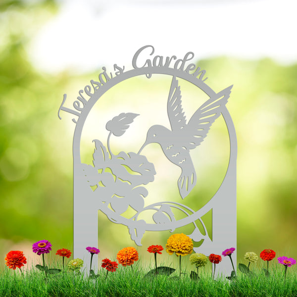 Customizable Metal Hummingbird Yard Stake - Mother's Day Gift-Personalized Mother's Day Gift for the Garden-Gardeners Gift-Garden Lovers -Gift for Grandma