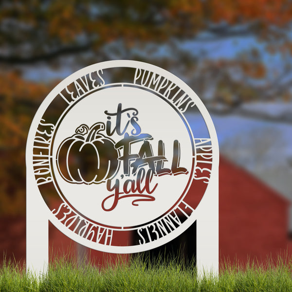 It's Fall Y'all Yard Sign  - Outdoor Fall Decorations-Fall Decor