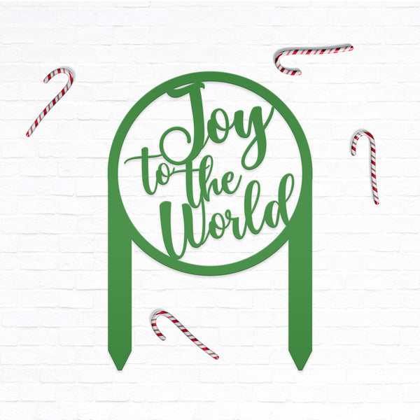 Joy to the World Metal Yard Stake - Christmas Decor - Christian Holiday Decorations