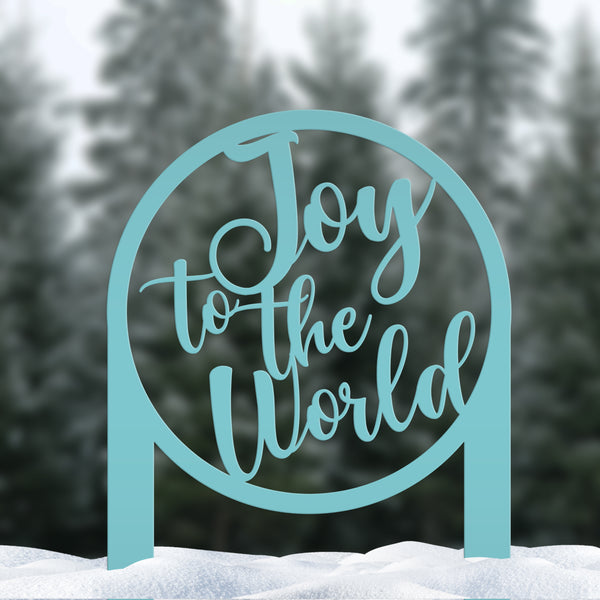 Joy to the World Metal Yard Stake - Christmas Decor - Christian Holiday Decorations