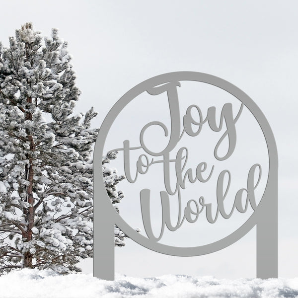 Joy to the World Metal Yard Stake - Christmas Decor - Christian Holiday Decorations