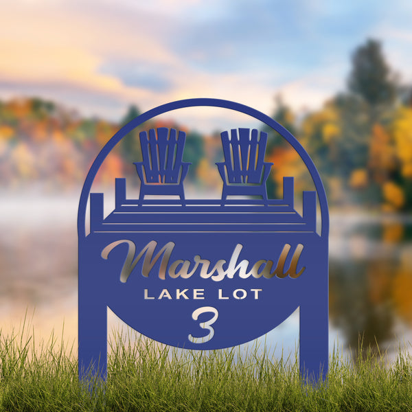 Lake Lot Yard Sign-Lake Lot Number Yard Stake-Lake Lot -Lake Lot Address- Address for Lake Lot