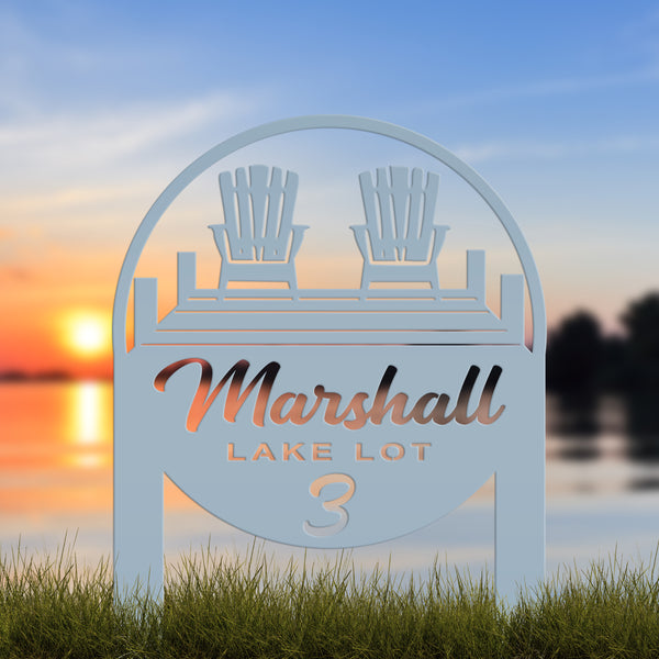 Lake Lot Yard Sign-Lake Lot Number Yard Stake-Lake Lot -Lake Lot Address- Address for Lake Lot