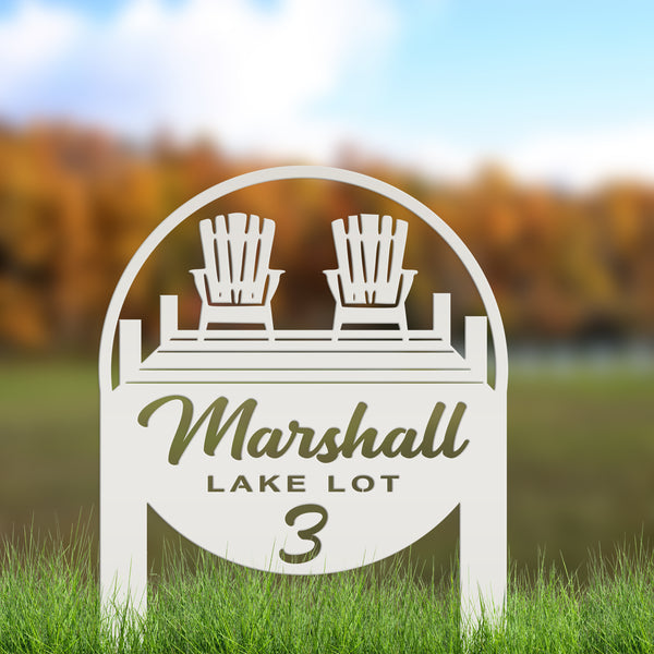 Lake Lot Yard Sign-Lake Lot Number Yard Stake-Lake Lot -Lake Lot Address- Address for Lake Lot