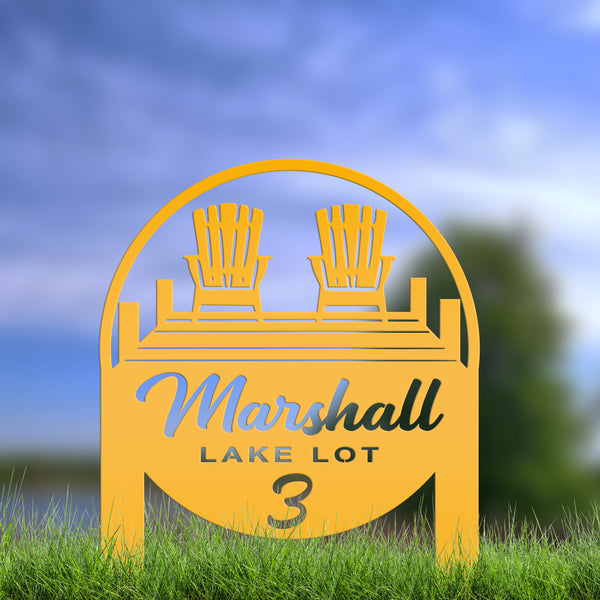 Lake Lot Yard Sign-Lake Lot Number Yard Stake-Lake Lot -Lake Lot Address- Address for Lake Lot