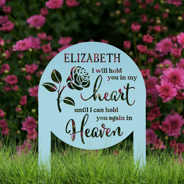 Memorial Sign, Custom Metal Yard Stake for Memory Dedication Garden, Honor a loved one, special friend, or pet with a personalized tribute