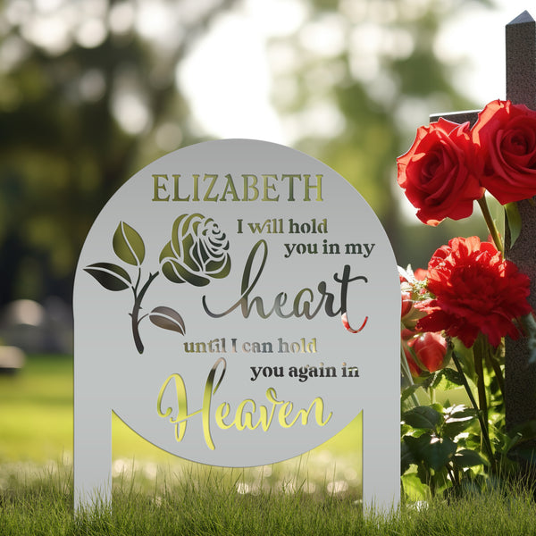 Memorial Sign, Custom Metal Yard Stake for Memory Dedication Garden, Honor a loved one, special friend, or pet with a personalized tribute