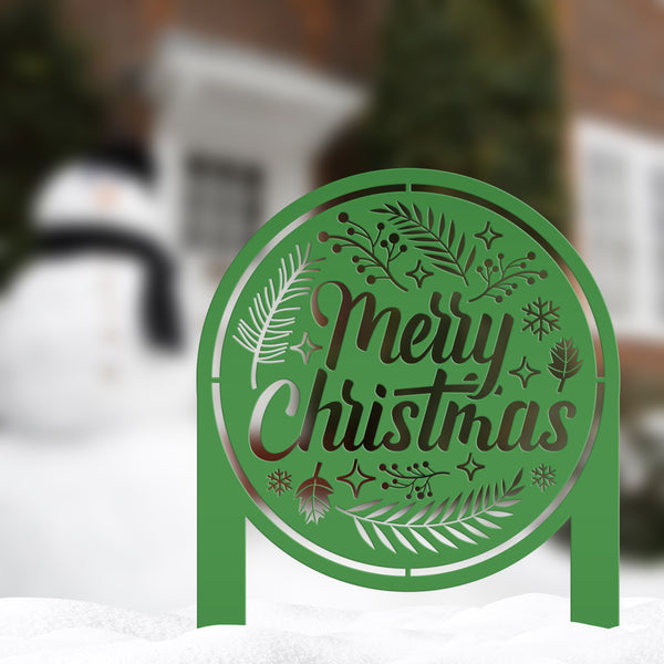 Outdoor Christmas Decor - Merry Christmas Yard Sign -  Holiday Decor