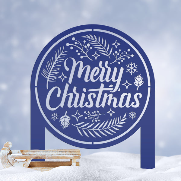 Outdoor Christmas Decor - Merry Christmas Yard Sign -  Holiday Decor