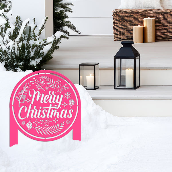 Outdoor Christmas Decor - Merry Christmas Yard Sign -  Holiday Decor