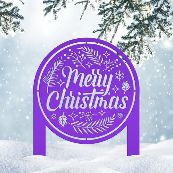 Outdoor Christmas Decor - Merry Christmas Yard Sign -  Holiday Decor