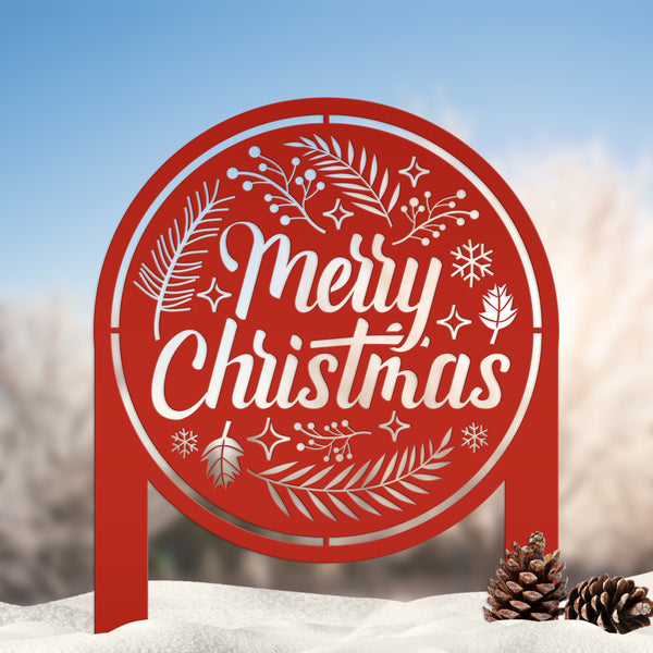 Outdoor Christmas Decor - Merry Christmas Yard Sign -  Holiday Decor