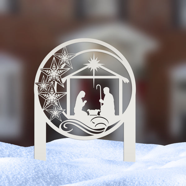 Outdoor Star Nativity Metal Yard Stake , Christmas Decor, Christian Decor