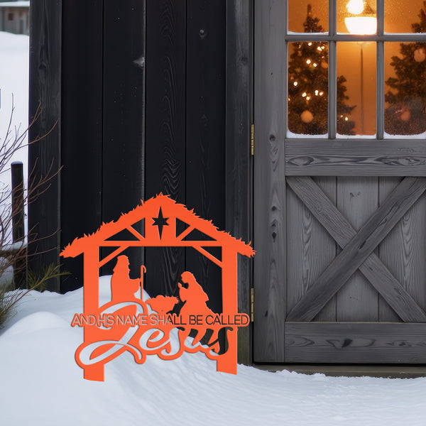 Religious Christmas Yard Stake - Seasonal Metal Nativity Lawn Art - Charming Holiday Decoration - Manger Scene Display - Christian Decor