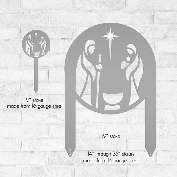 Outdoor Metal Nativity Yard Stake - Christmas Decor