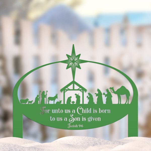 Metal Nativity Yard Sign, Outdoor Christmas Decor, Front Lawn Manger Scene