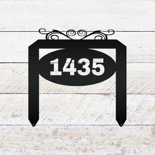 Personalized Oval Address Yard Stake Sign, Business Sign Yard Stake, Yard Sign for Business Front, Yard Sign for Home Address