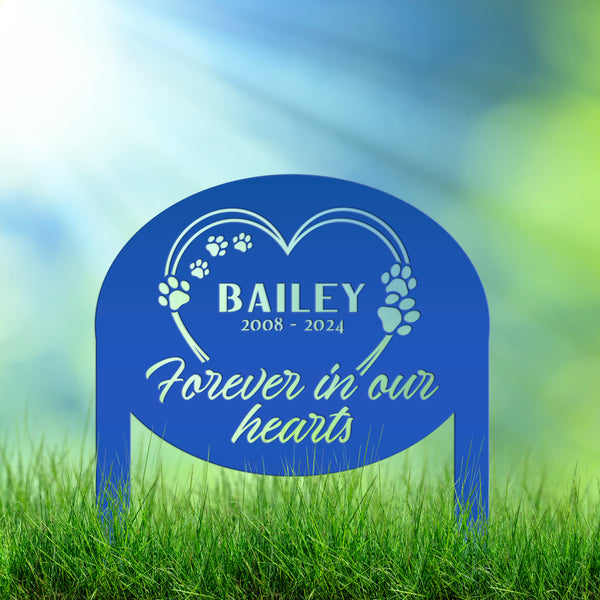 Customizable Metal Pet Remembrance Stake - Tribute for Beloved Pet - Sympathy Gift for Dog Lover - Unique Cat Memorial - Celebration of Life