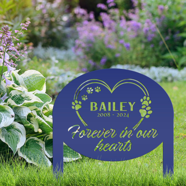 Customizable Metal Pet Remembrance Stake - Tribute for Beloved Pet - Sympathy Gift for Dog Lover - Unique Cat Memorial - Celebration of Life