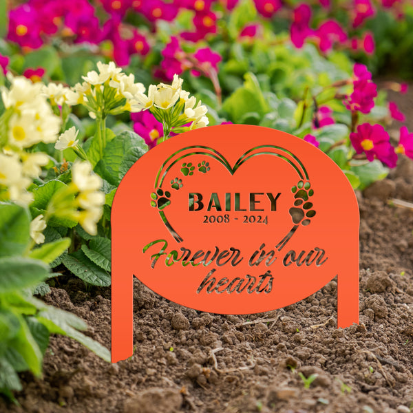 Customizable Metal Pet Remembrance Stake - Tribute for Beloved Pet - Sympathy Gift for Dog Lover - Unique Cat Memorial - Celebration of Life