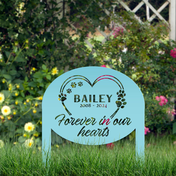 Customizable Metal Pet Remembrance Stake - Tribute for Beloved Pet - Sympathy Gift for Dog Lover - Unique Cat Memorial - Celebration of Life