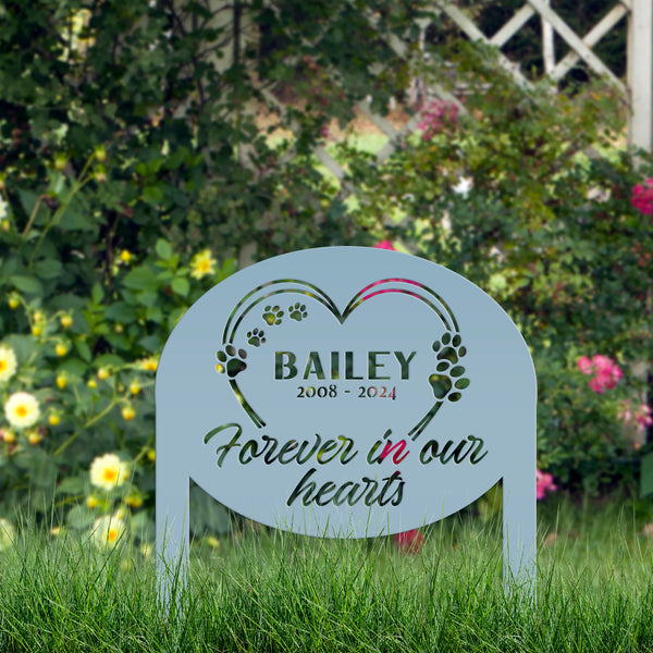 Customizable Metal Pet Remembrance Stake - Tribute for Beloved Pet - Sympathy Gift for Dog Lover - Unique Cat Memorial - Celebration of Life