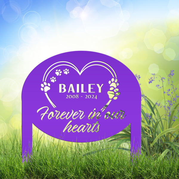Customizable Metal Pet Remembrance Stake - Tribute for Beloved Pet - Sympathy Gift for Dog Lover - Unique Cat Memorial - Celebration of Life