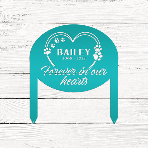Customizable Metal Pet Remembrance Stake - Tribute for Beloved Pet - Sympathy Gift for Dog Lover - Unique Cat Memorial - Celebration of Life