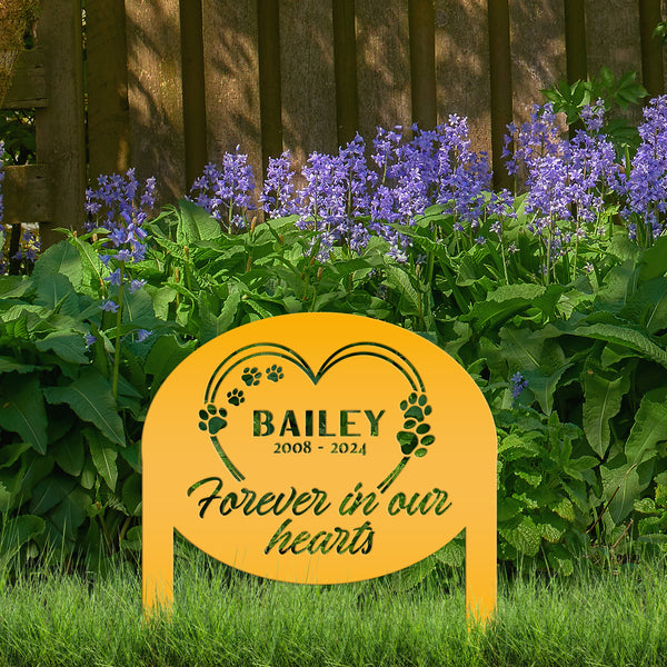 Customizable Metal Pet Remembrance Stake - Tribute for Beloved Pet - Sympathy Gift for Dog Lover - Unique Cat Memorial - Celebration of Life