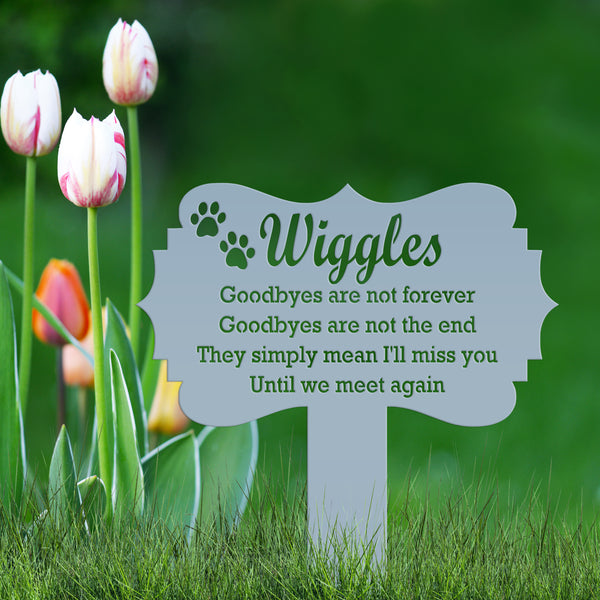 Personalized Pet Grave Marker, Pet Memorial Metal Yard Sign, Memorial Pet Grave Yard Stakes, Memorial Gift for Pet, Gravesite Decor for Pets