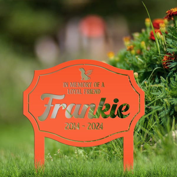 Unique Metal Pet Memorial Stake - Lasting Tribute for Your Furry Friend - In Loving Memory - Personalized Dog Grave Marker - Pet Loss Gifts
