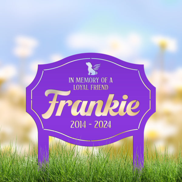 Unique Metal Pet Memorial Stake - Lasting Tribute for Your Furry Friend - In Loving Memory - Personalized Dog Grave Marker - Pet Loss Gifts