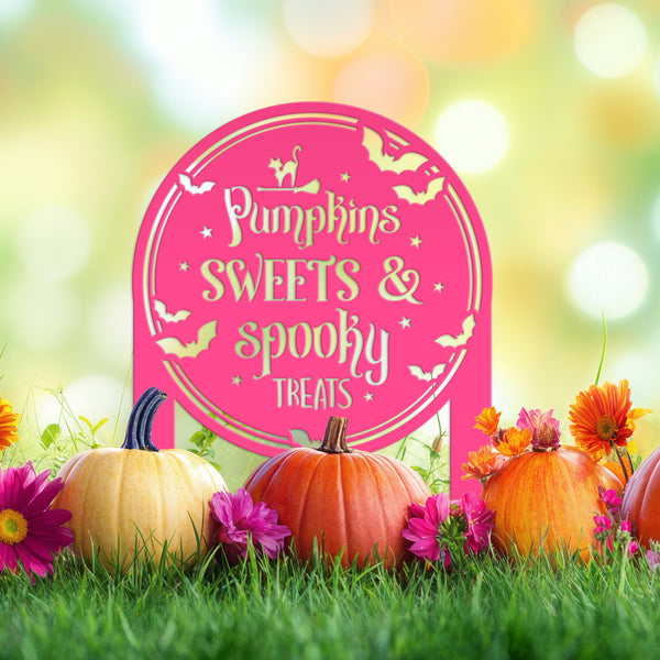 Halloween Outdoor Metal Stake Decoration - Charming Autumn Yard Art - Fall Garden Stakes - Novelty Holiday Display - Spooky Seasonal Decor