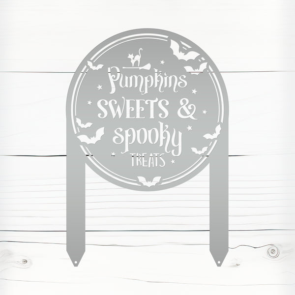 Halloween Outdoor Metal Stake Decoration - Charming Autumn Yard Art - Fall Garden Stakes - Novelty Holiday Display - Spooky Seasonal Decor