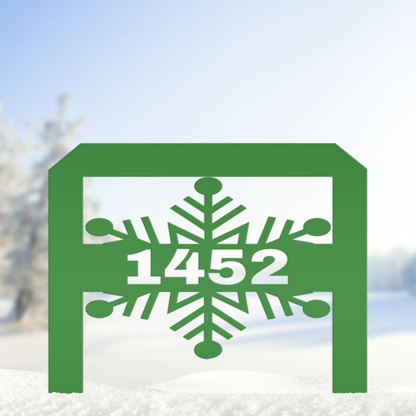Snowflake Address Yard Stake Sign