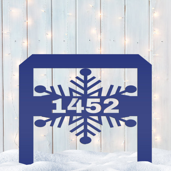 Snowflake Address Yard Stake Sign
