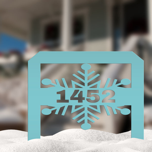 Snowflake Address Yard Stake Sign