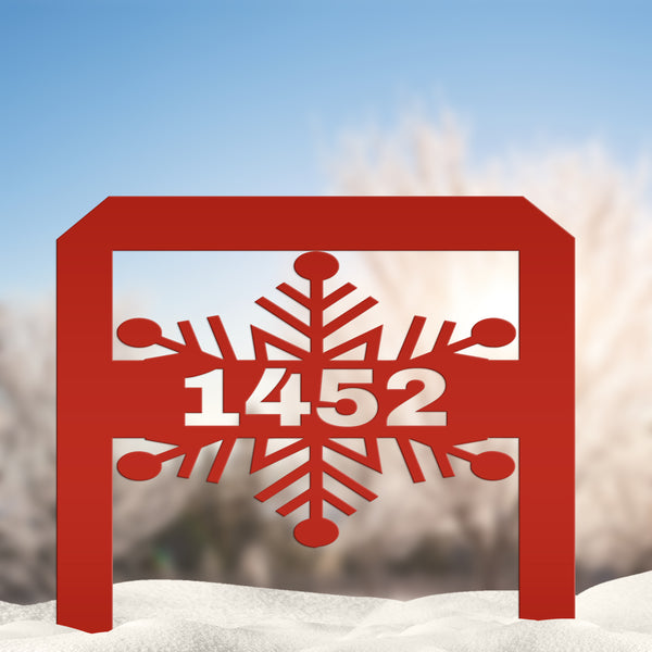 Snowflake Address Yard Stake Sign