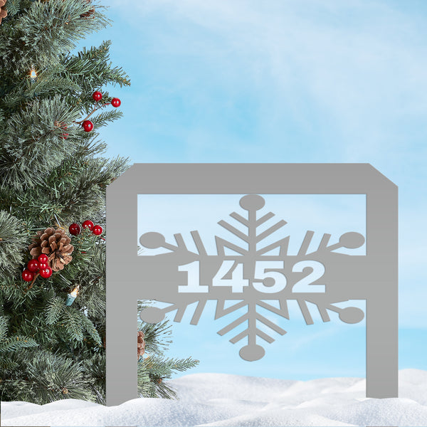 Snowflake Address Yard Stake Sign